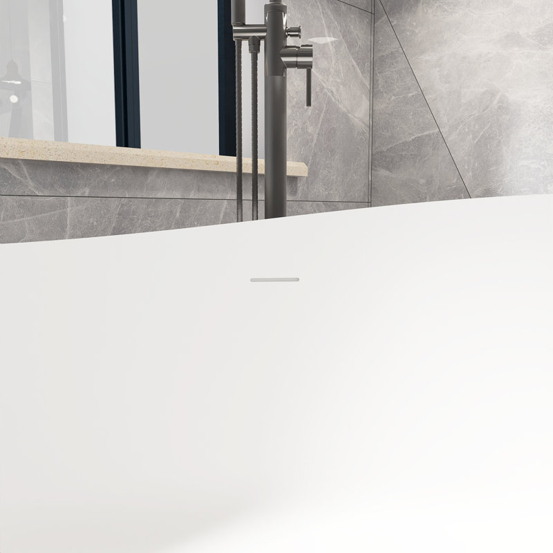 63'' x 37'' Soaking Solid Surface Bathtub