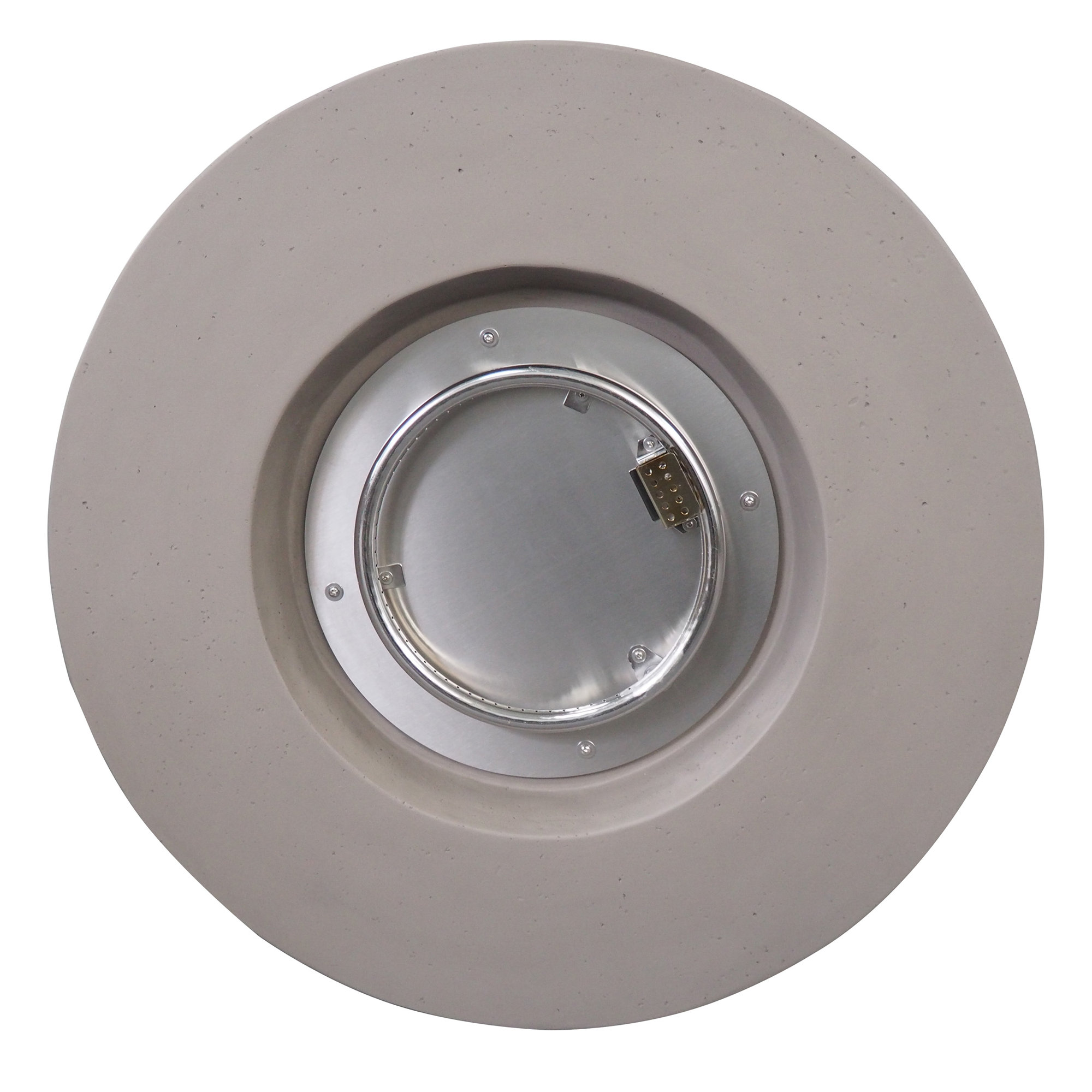 Caelan Round Fire Pit Table, Light Gray