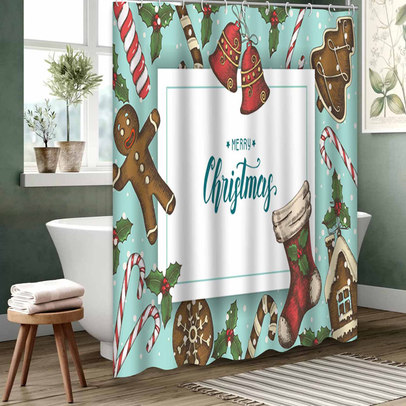 Rideau de douche noir imperméable, rideaux de douche pour la salle de bain avec 12 crochets, 72" L x 72" W