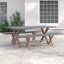 Zilla Teak Patio Dining Set with Rectangular Table