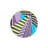 Purple Green Themed Stripe Geometric Pattern Creative Modern Decorative Carpet-1295552985