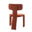 Chaises de salle à manger rembourrées en chenille orange moderne avec siège rembourré-819381085