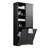 Black Freestanding Bathroom Storage Cabinet With Tilt-Out Laundry Hamper, Doors, Drawers, And Adjustable Shelf | Gift Idea-1326734776