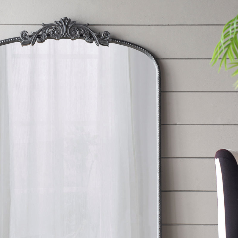Arch Mirror Baroque, Black, 66" X 36"