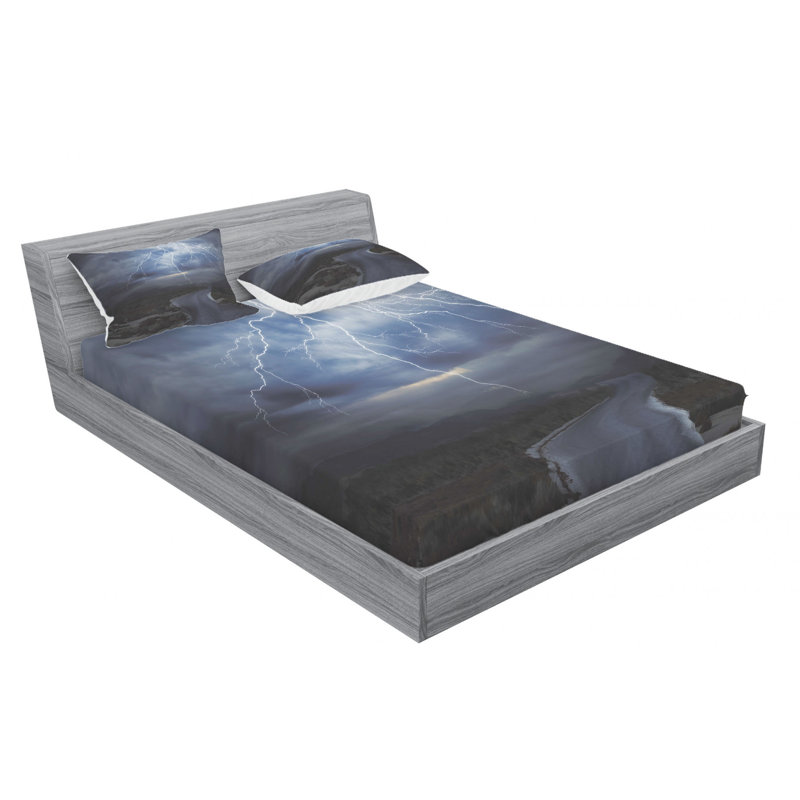 Microfiber Sheet Set, Queen Sheet Set with Fitted Sheet