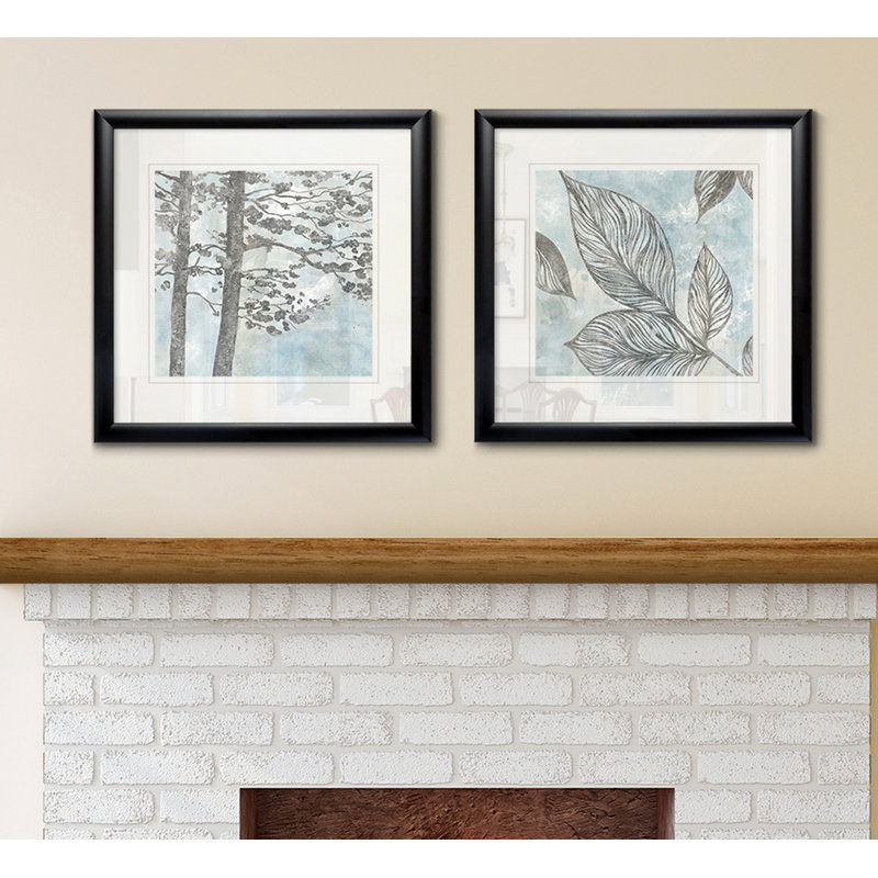 « mou silhouette trees », ensemble de 2 reproductions de peintures encadrées
