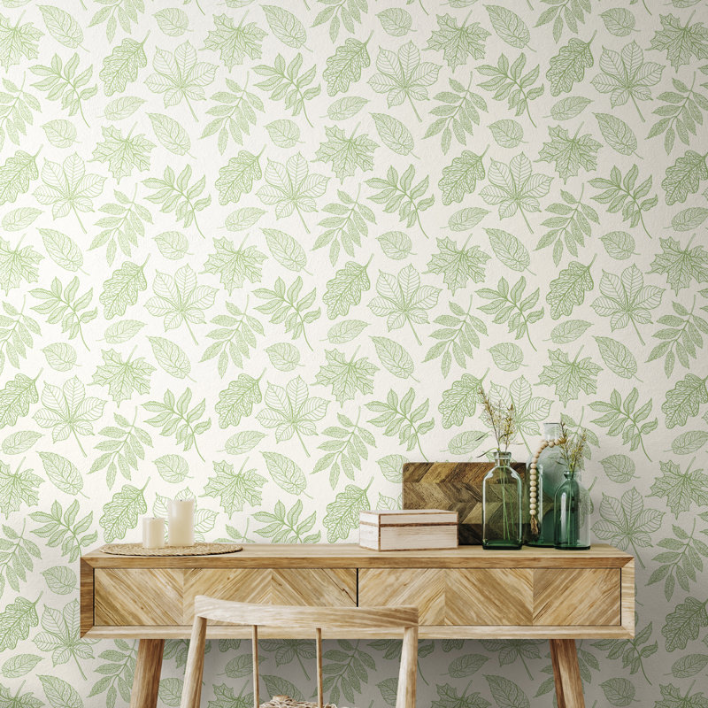 Leaf Silhouette - Stone, Light Green