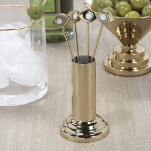 Evil Eye 4-Piece Set Cocktail Picks with Stand