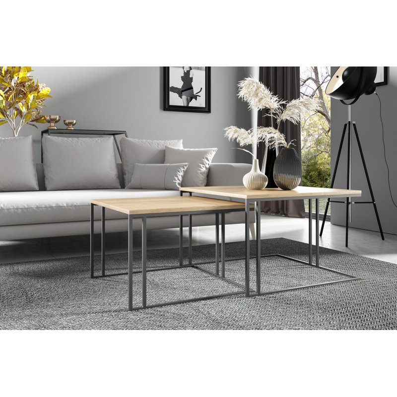 Alino Frame Coffee Table, White/Gold