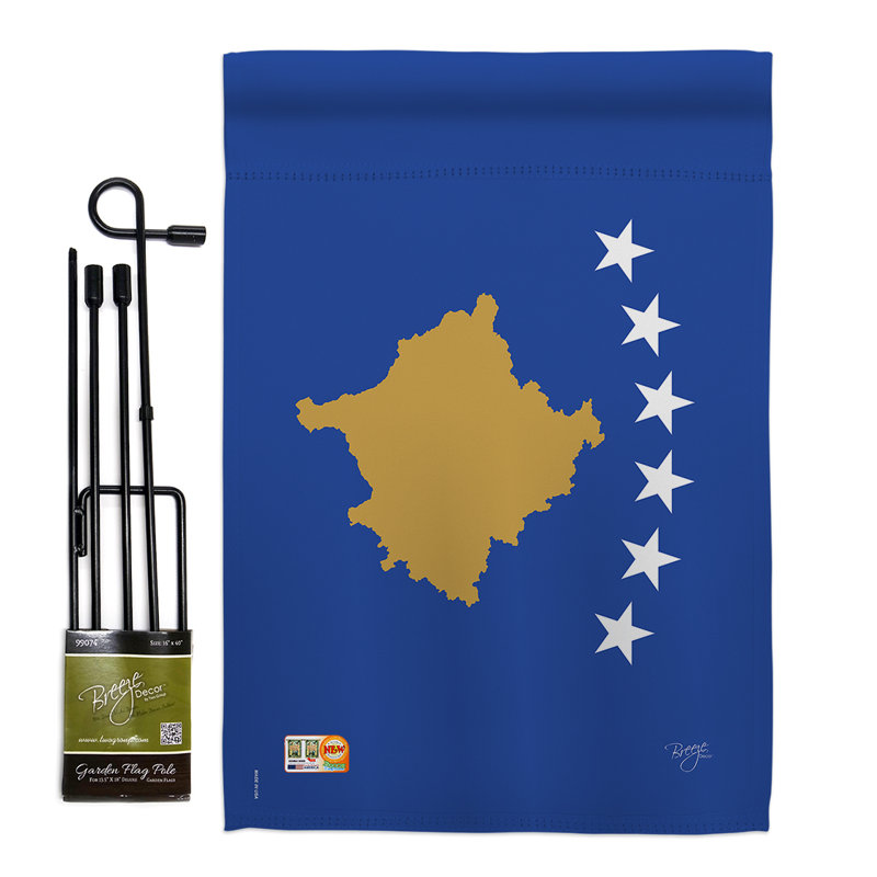 Double Sided 18.5'' H x 13'' W Polyester Flag Set