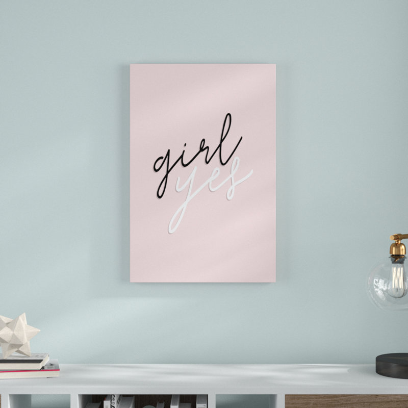 GRL PWR V by Anna Hambly - Typography Print, 76cm H x 51cm W, Wrapped Canvas