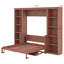 Lit escamotable compact avec bureau et tablettes de rangement-131344251