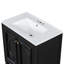 Meuble-lavabo de style rétro 30 po avec lavabo, deux portes, tablette et charnières à fermeture douce-407972885
