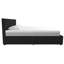 Tori Mid-Century Modern Upholstered Bed with Storage & Wooden Frame