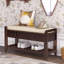 Shoe Rack With Cushioned Seat And Drawers, Multipurpose Entryway Storage Bench-645427003