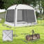 Tente moustiquaire, moustiquaire 10 'x 10' avec protection UV50 +, blanc