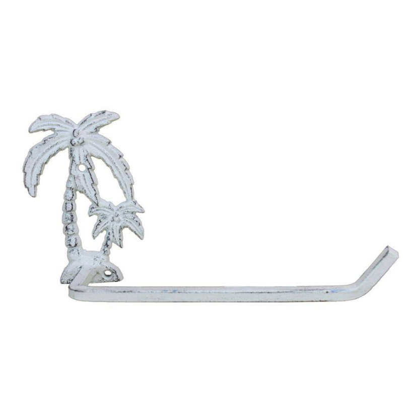 Porte-papier hygiénique mural Palm Tree, Blanc délavé
