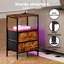40cm W Metal Bedside Table