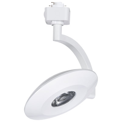 Tête de rail de style H à DEL de 12 watts Orb 3000K / 4000K / 5000K CCT, angle de faisceau de 36 degrés, finition noire, style H 120 volts