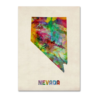 " Nevada Map " by Michael Tompsett