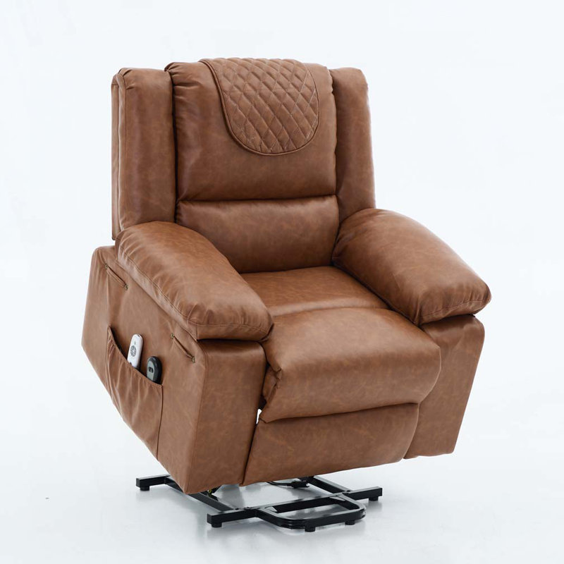Fauteuil inclinable à télécommande chauffant et chauffant, Brun