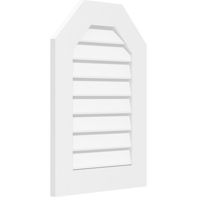 Octagonal Top Surface Mount Non-Functional Standard Frame PVC Gable Vent
