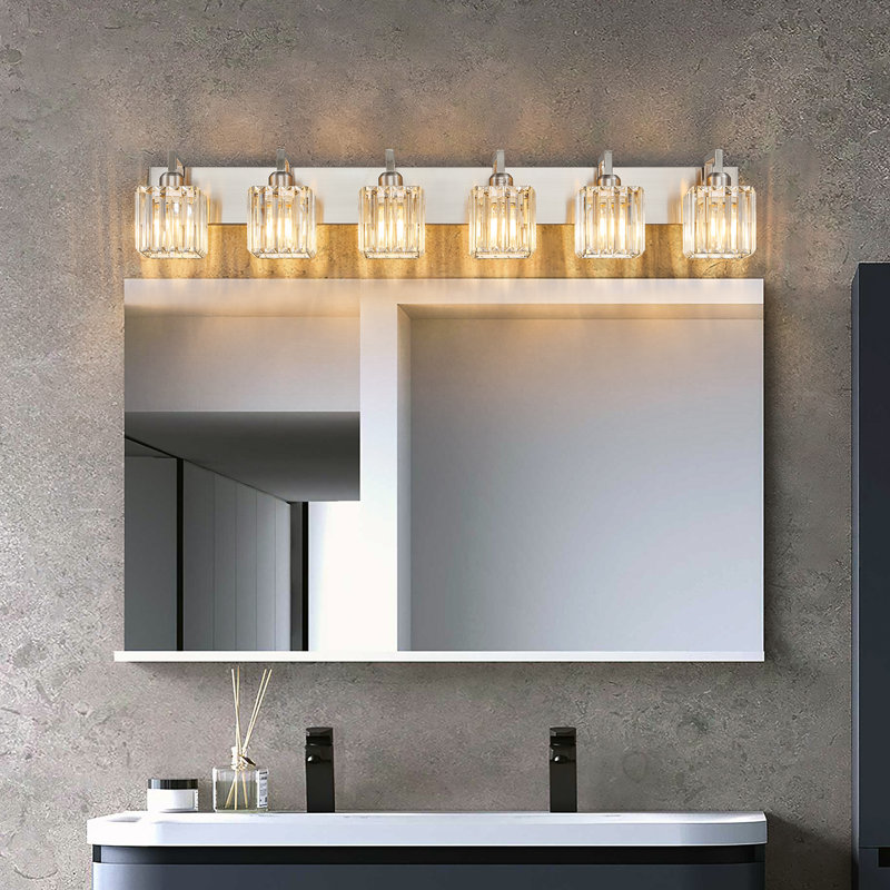 Kyneisha Vanity Light, 6 Lights, Sand Nickel