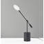 Lampe de bureau noire 27 po avec USB Christophe