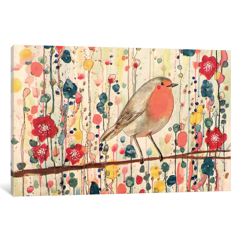 Je Ne Suis Pas Qu'Un Oiseau (In Zoom) 1 Piece Painting on Canvas, 66.04 cm H x 45.72 cm W x 3.175 cm D