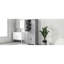 Armoire de salle de bain grise avec portes et tiroir, tablette réglable, rangement pratique pour la salle de bain, portes, compacte et pratique-1218431172