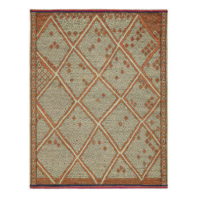 Moroccan Hand Knotted Geometric Area Rug