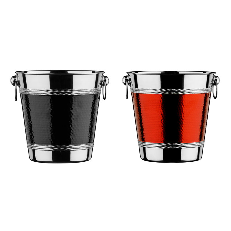 Janeen Stainless Steel Champagne Bucket, Red