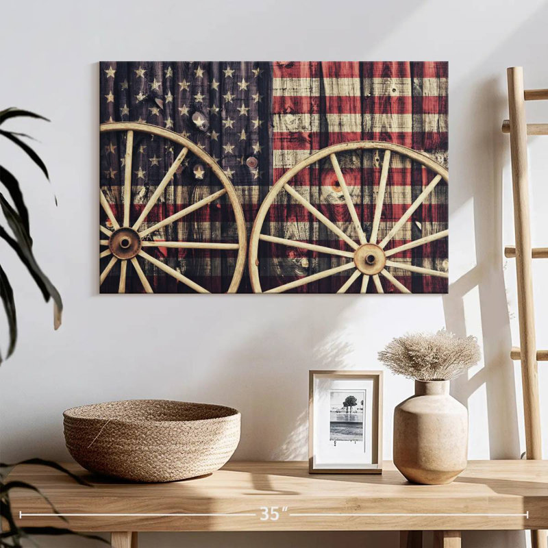 Borges American Wagon Wheels, 16" H x 24" W