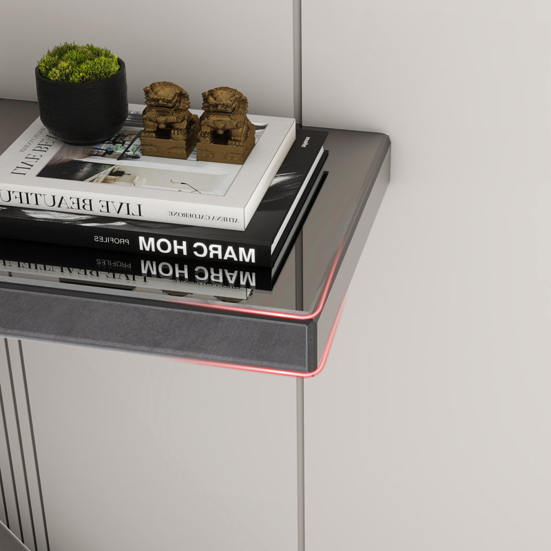 Rillamas 47.24'' Mirrored Glass Console Table