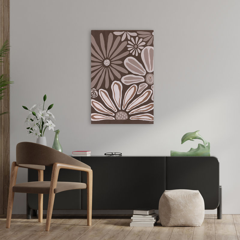 Moka contemporain et décontracté Blooms III, H 36 po x l 24 po