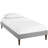 Sharon Polyester Fabric and Wood Bed with Squared Tapered Legs-1867642392-1867642469