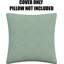 Indoor / Outdoor Green Square Throw Pillow Cover-640315794