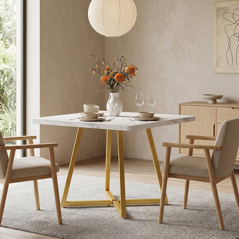 Table de salle à manger 31,5 "à usage commercial (ensemble de 6)