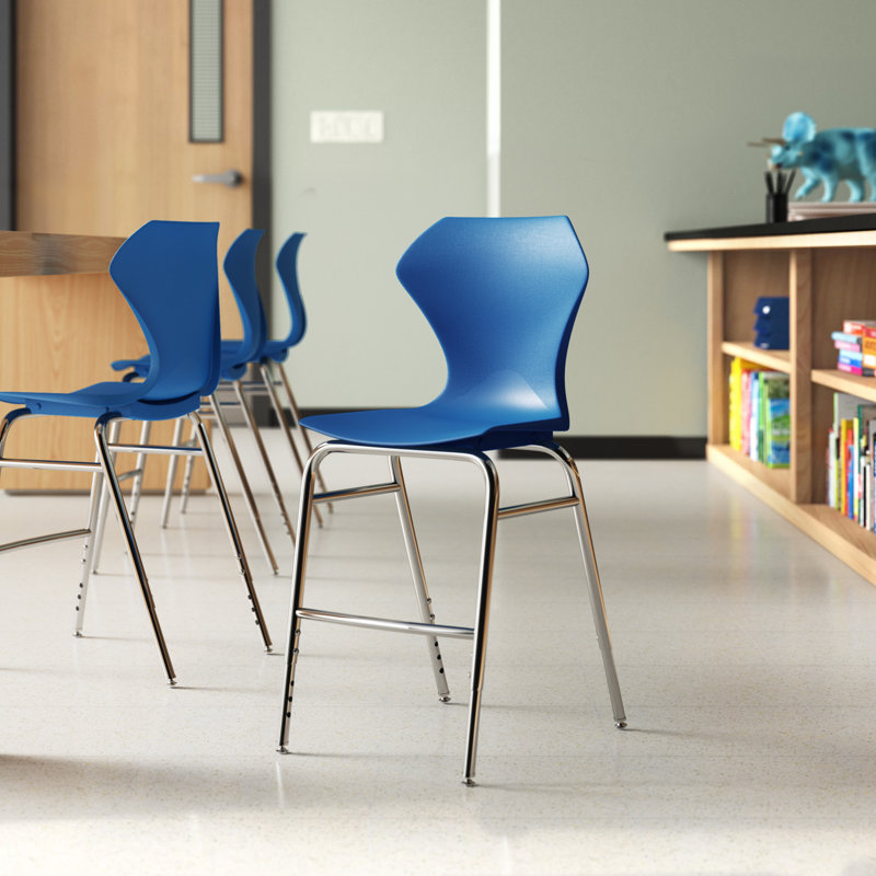 Tabouret de classe Apex Series, Chrome, Bleu