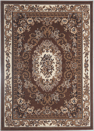 Tapis brun oriental Ledger