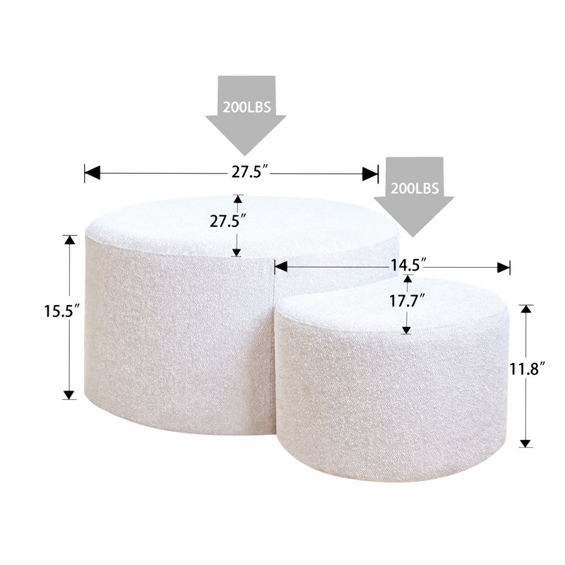 Upholstered Nesting Coffee Tables