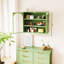 Armoire murale moderne à deux portes avec portes en verre 27,56 po avec trois niveaux de rangement pour le hall d'entrée, la salle de bain et la salle à manger-2142144119