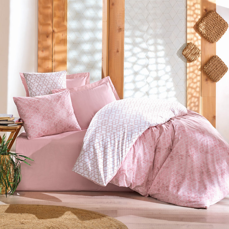 DUVET COVER Sateen Duvet Cover, Queen Duvet Cover + 1 Sheet + 2 Pillow Cases