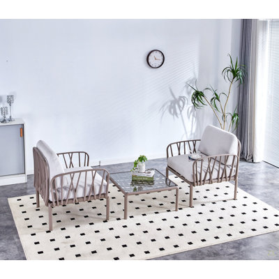 Canapé de jardin pour l'intérieur et l'extérieur avec canapé et coussins moelleux pour l'extérieur