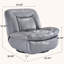 Chaise d'appoint pivotante et berçante en similicuir-896893762