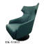 Chaise d'appoint pivotante de 29 po de large Iemanja
