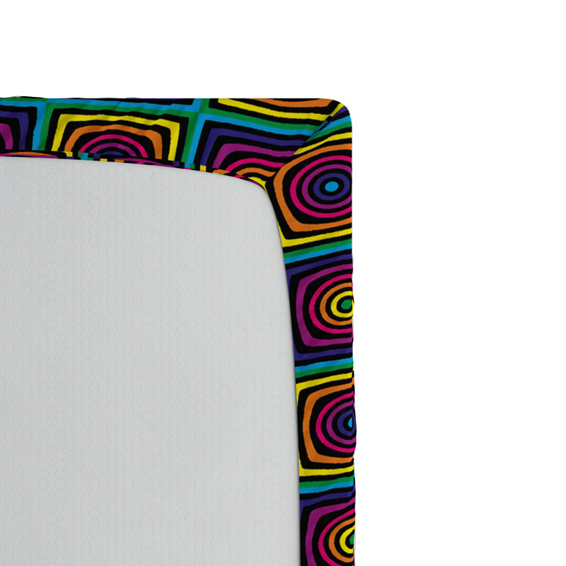 Microfiber Geometric Fitted Sheet, Full Fitted Sheet