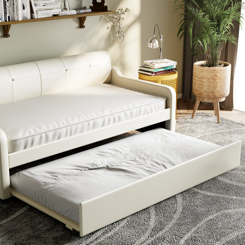 Lit de jour avec couchette Bethie, Beige