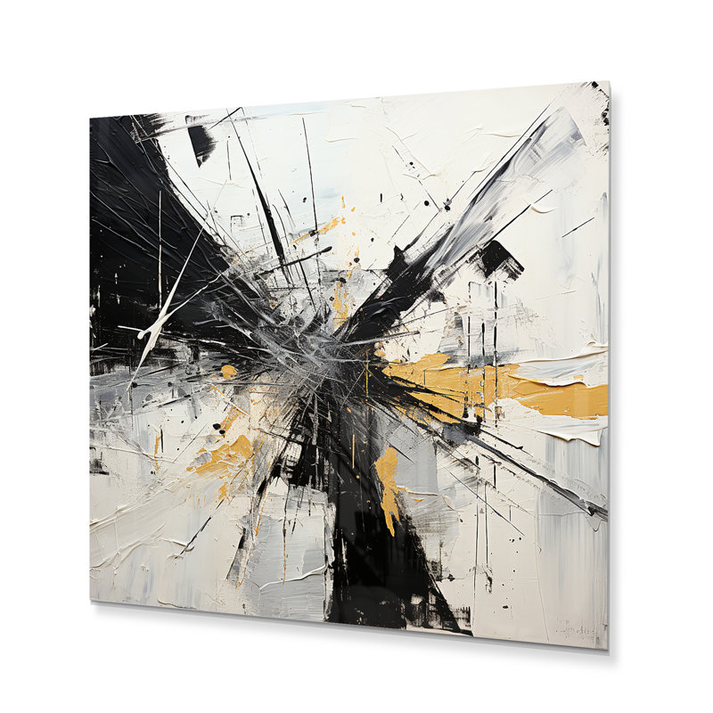 - Impression d'art mural abstrait en métal, H 16 po x l 16 po x P 1 po