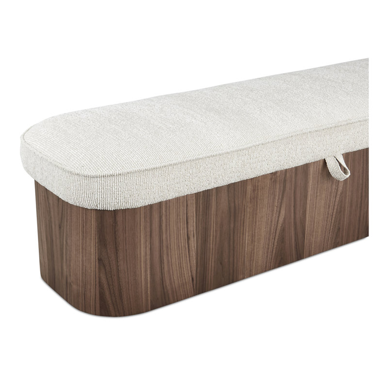 Sonny Upholstered Storage Bench, Walnut
